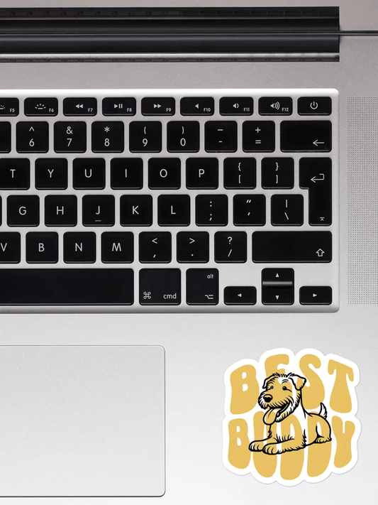 Best Buddy Dog Sticker - Waterproof Vinyl Decal for Laptop & Water Bottle. - PrintsDog