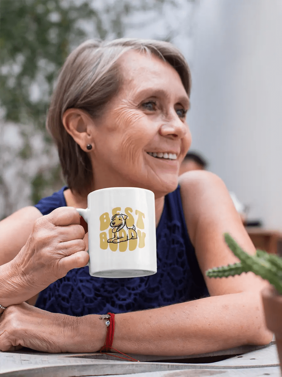 Best Buddy Mug - Ceramic Coffee Cup Gift for Dog Lovers. - PrintsDog