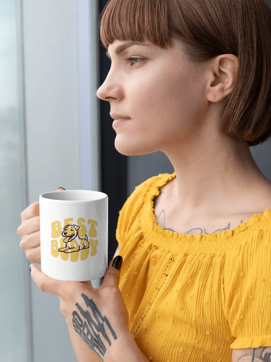Best Buddy Mug - Ceramic Coffee Cup Gift for Dog Lovers. - PrintsDog