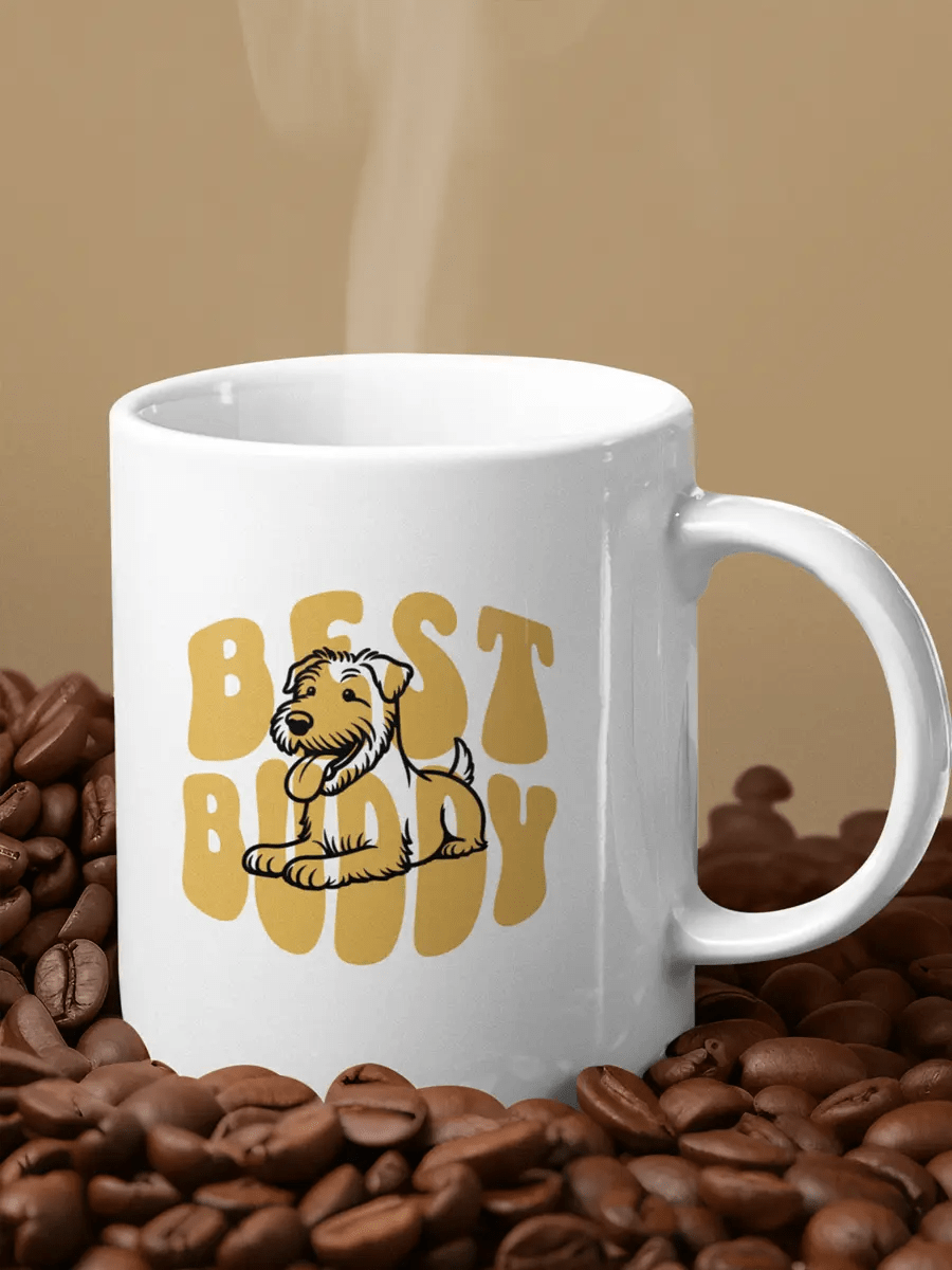 Best Buddy Mug - Ceramic Coffee Cup Gift for Dog Lovers. - PrintsDog