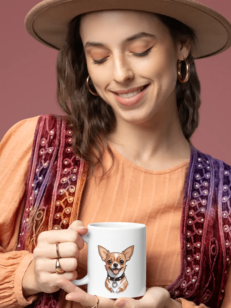 Chihuahua Mug - Ceramic Coffee Cup Gift for Chihuahua Lovers - PrintsDog