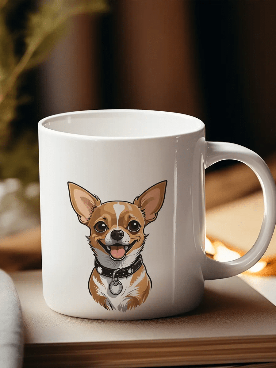 Chihuahua Mug - Ceramic Coffee Cup Gift for Chihuahua Lovers - PrintsDog