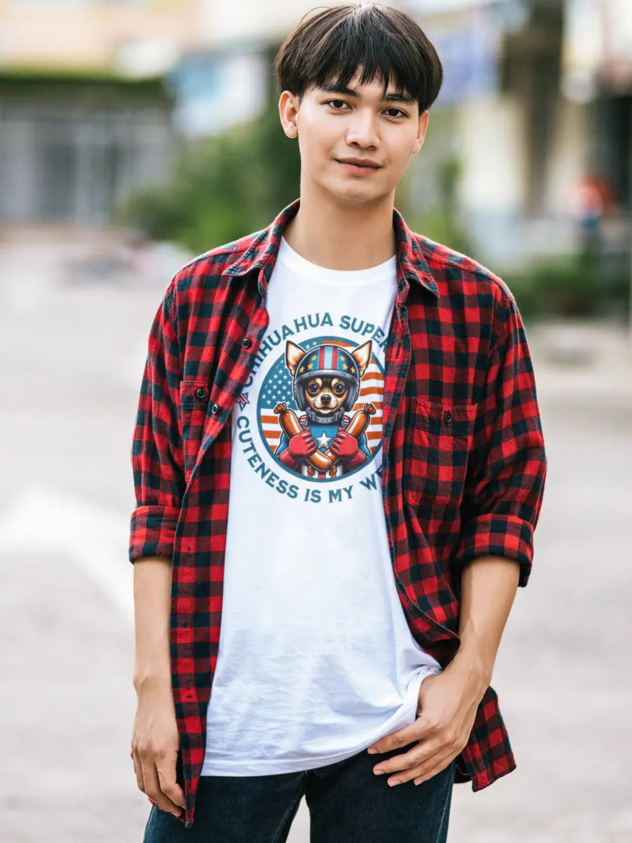 Chihuahua T-Shirt - "Chihuahua Superdog" Funny Dog Lover Tee. - PrintsDog
