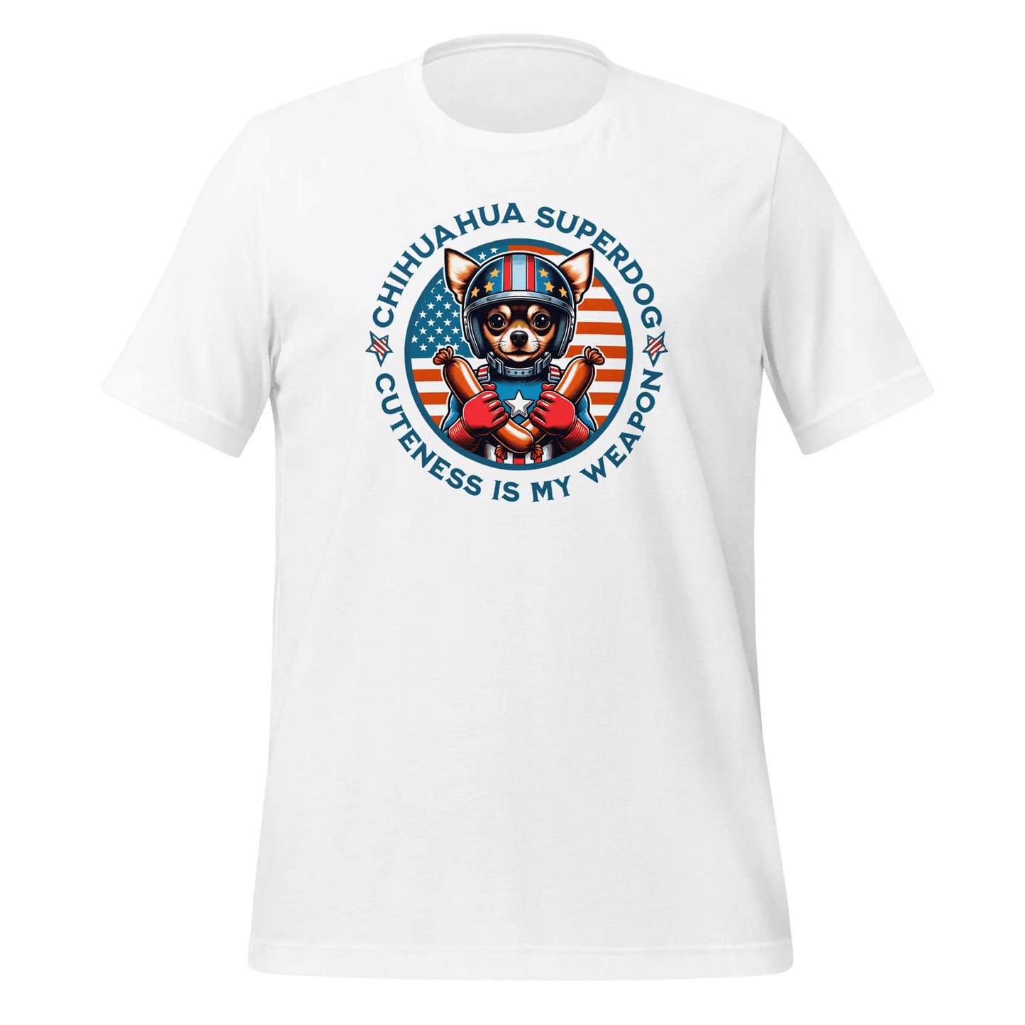 Chihuahua T-Shirt - "Chihuahua Superdog" Funny Dog Lover Tee. - PrintsDog