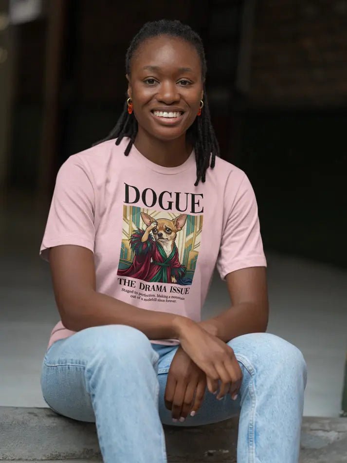 Chihuahua T-Shirt - Stylish Dog Lover Tee 'Dramatic Chihuahua' - PrintsDog
