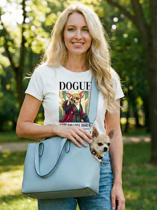 Chihuahua T-Shirt - Stylish Dog Lover Tee 'Dramatic Chihuahua' - PrintsDog