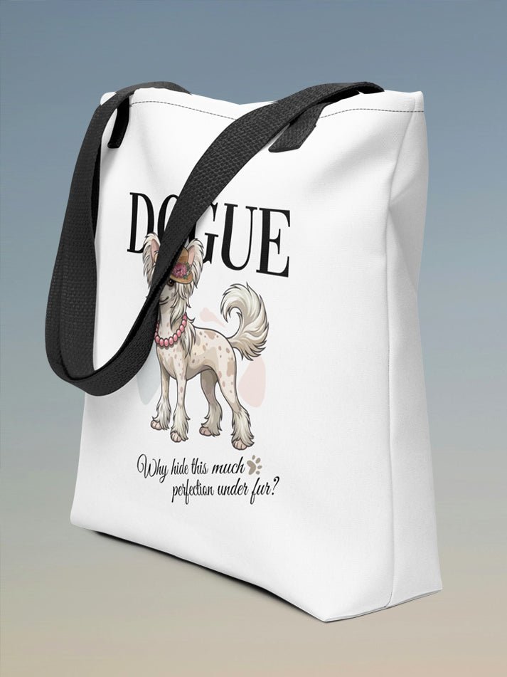 Chinese Crested Tote Bag - Why Hide Perfection Design for Dog Lovers. - PrintsDog