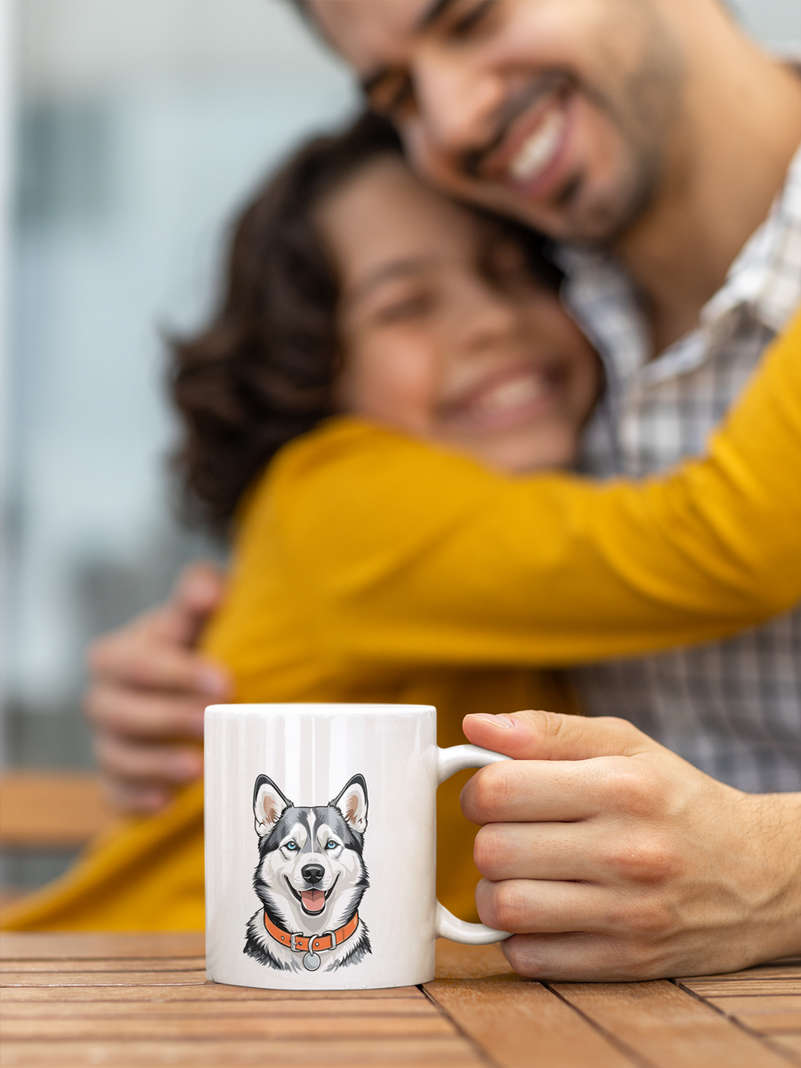 Husky Mug – Cute Ceramic Dog Lover Cup.