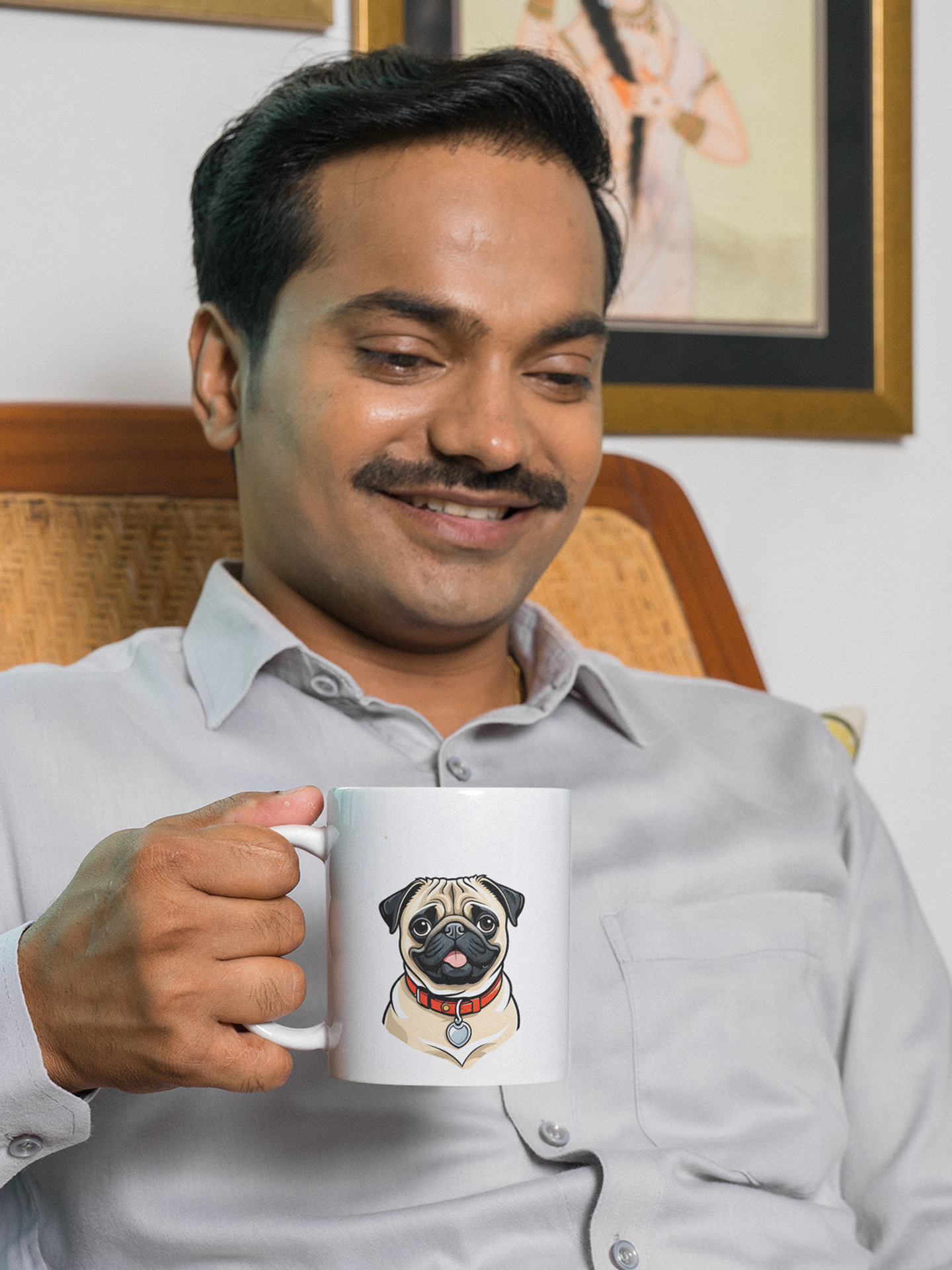 Pug - Ceramic Mug for Dog Lovers.