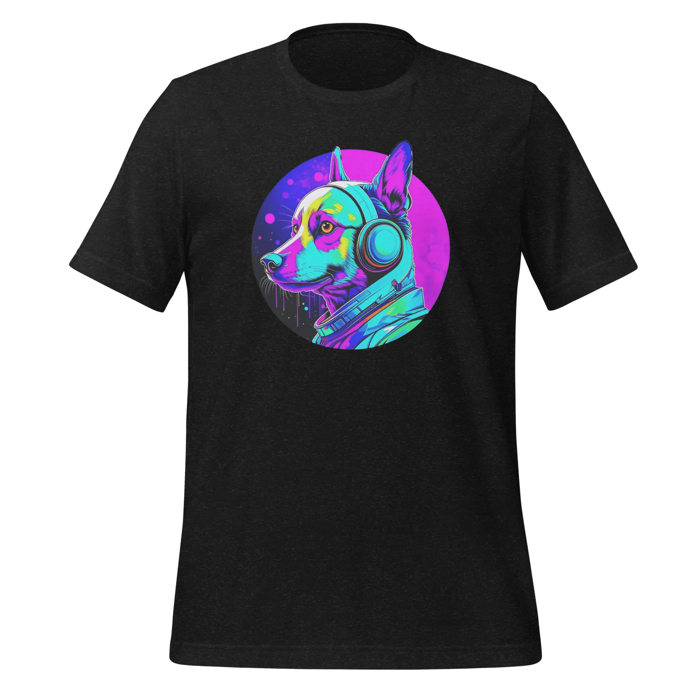Colorful Dog T-Shirt - Dog Lover Tee "Music Sounds Better With My Dog" - PrintsDog
