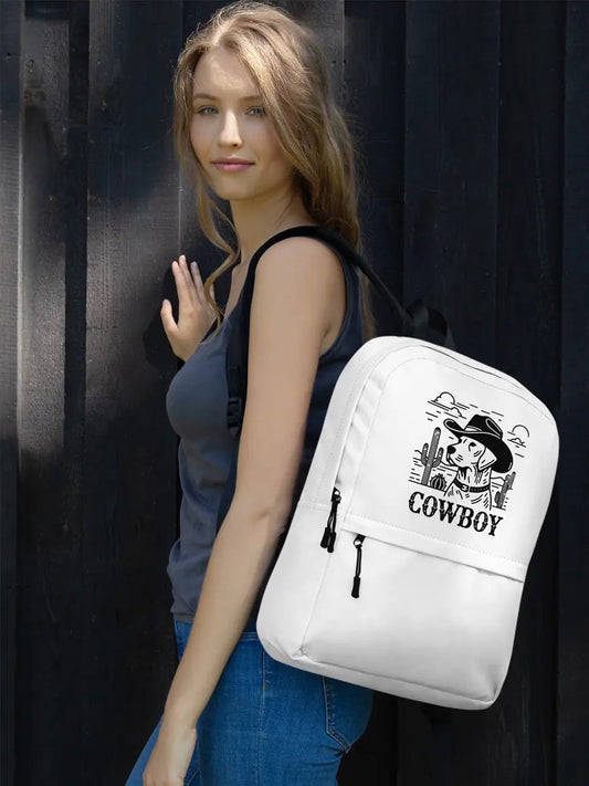 Cowboy Dog Backpack - Western Dog in Cowboy Hat Design for Dog Lovers. - PrintsDog