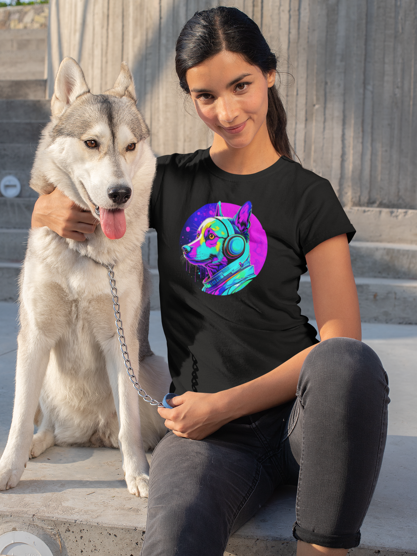 Colorful Dog T-Shirt.