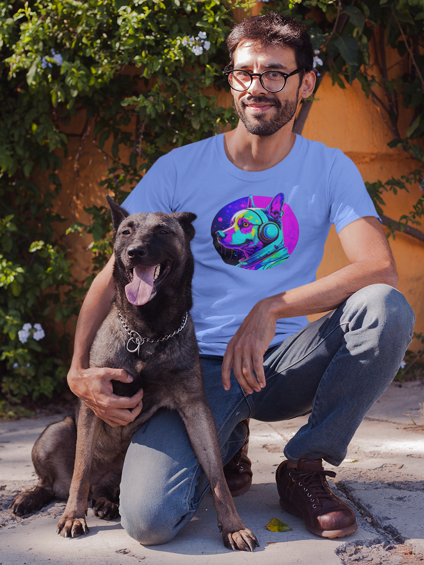 Colorful Dog T-Shirt.