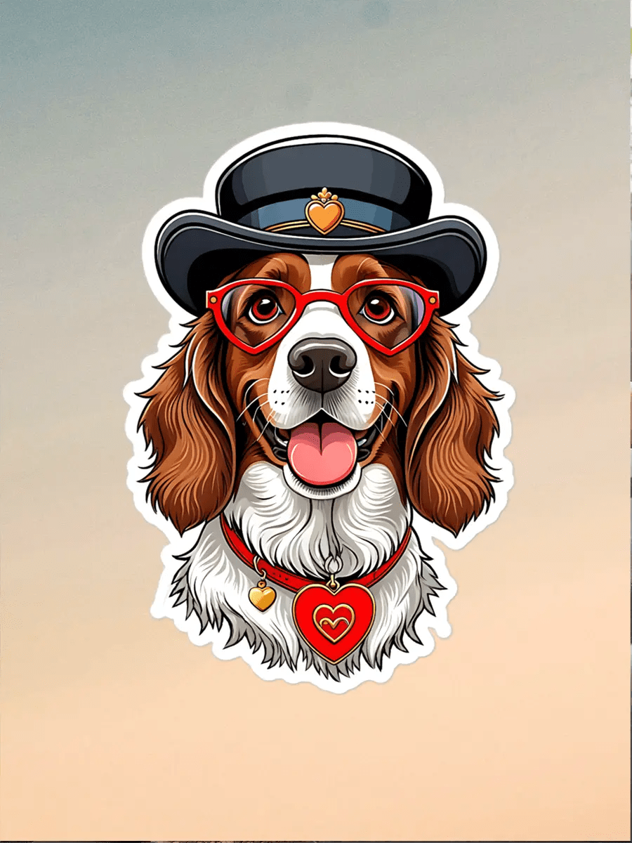 Cute Spaniel Sticker - Waterproof Vinyl Decal for Laptop, Water Bottle & Notebook - PrintsDog