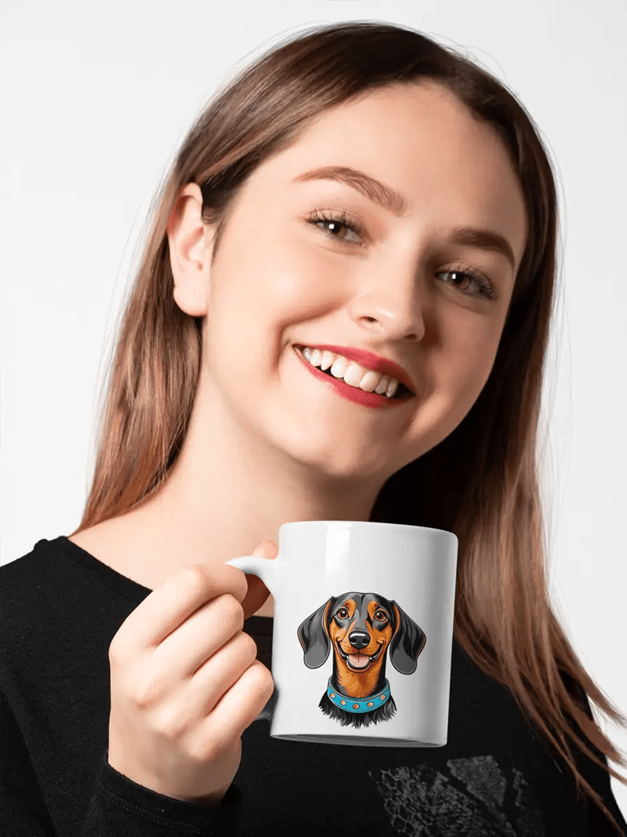 Dachshund Mug - Ceramic Coffee Cup Gift for Dachshund Lovers. - PrintsDog