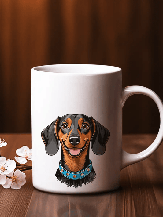 Dachshund Mug - Ceramic Coffee Cup Gift for Dachshund Lovers. - PrintsDog