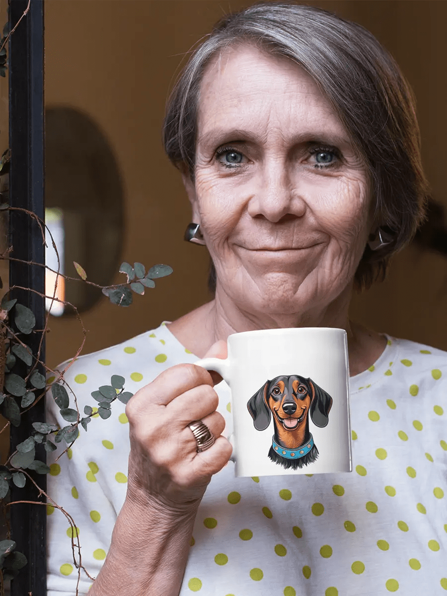 Dachshund Mug - Ceramic Coffee Cup Gift for Dachshund Lovers. - PrintsDog