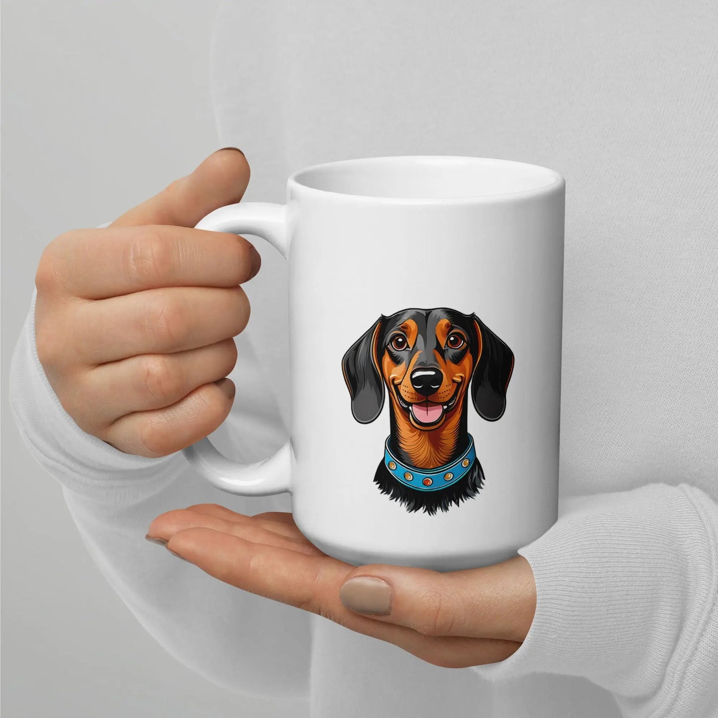 Dachshund Mug - Ceramic Coffee Cup Gift for Dachshund Lovers. - PrintsDog
