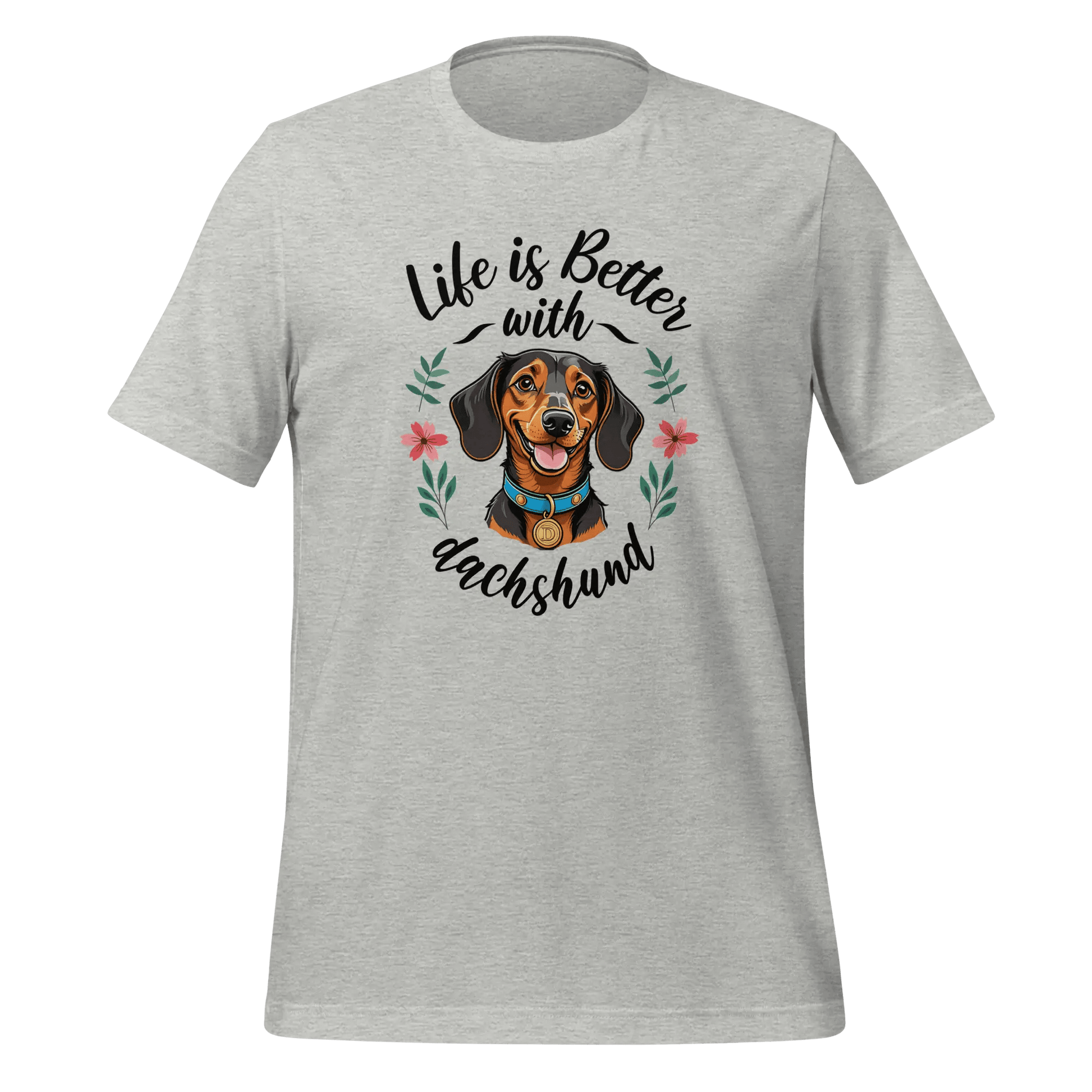 Dachshund T-Shirt - "Life is Better with Dachshund" Lover Tee. - PrintsDog