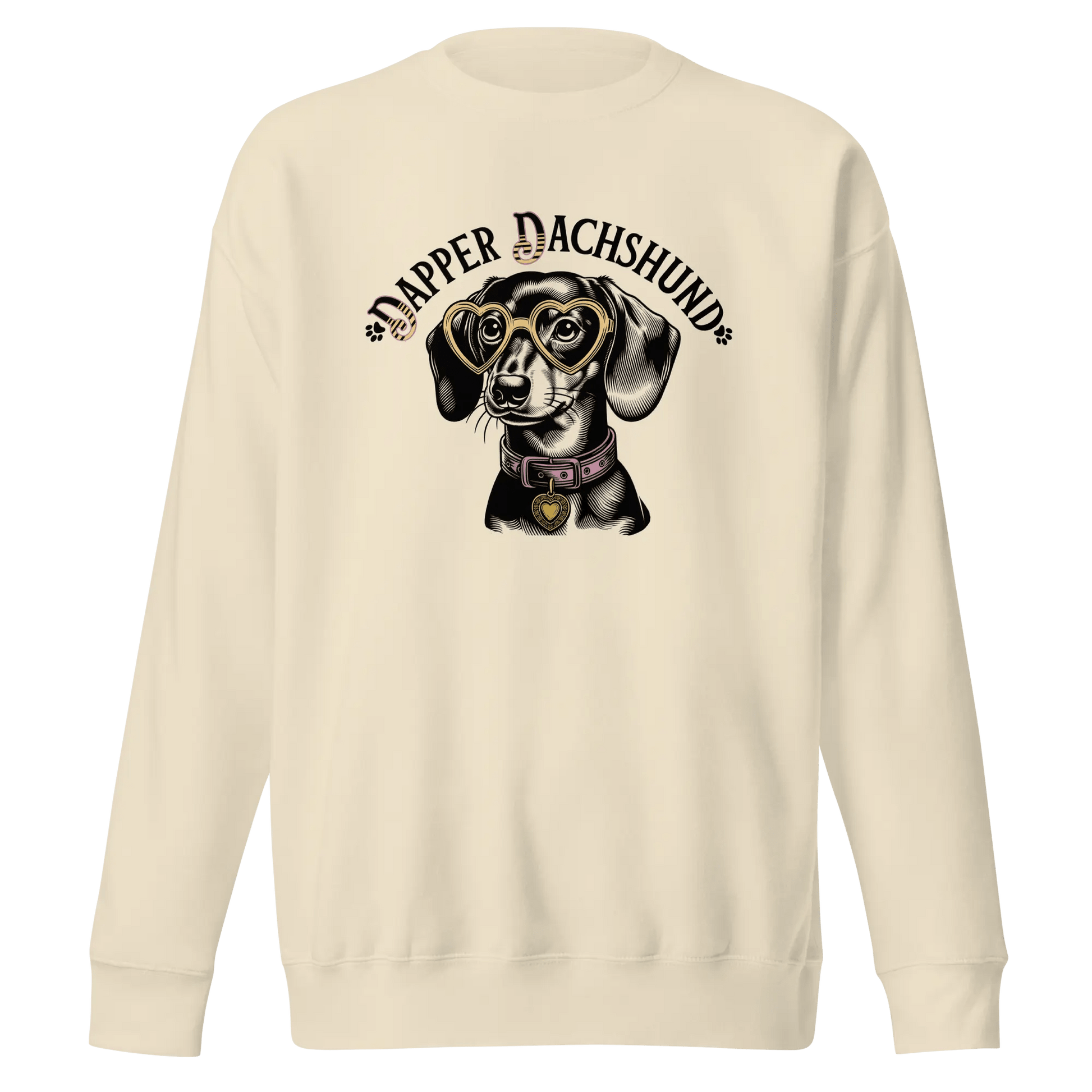 Dapper Dachshund Sweatshirt - Dog Lover Gift for Dachshund Owners. - PrintsDog