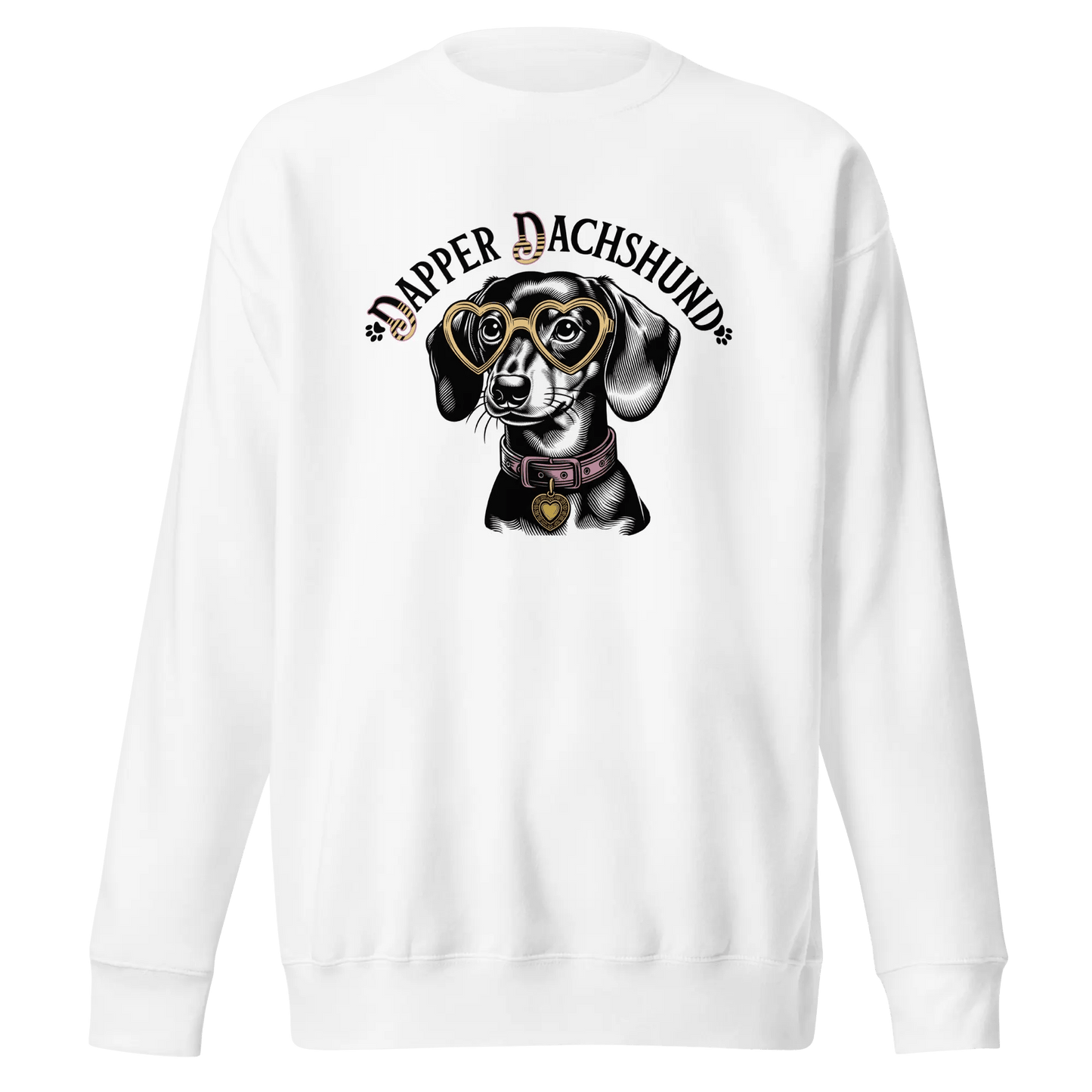 Dapper Dachshund Sweatshirt - Dog Lover Gift for Dachshund Owners. - PrintsDog