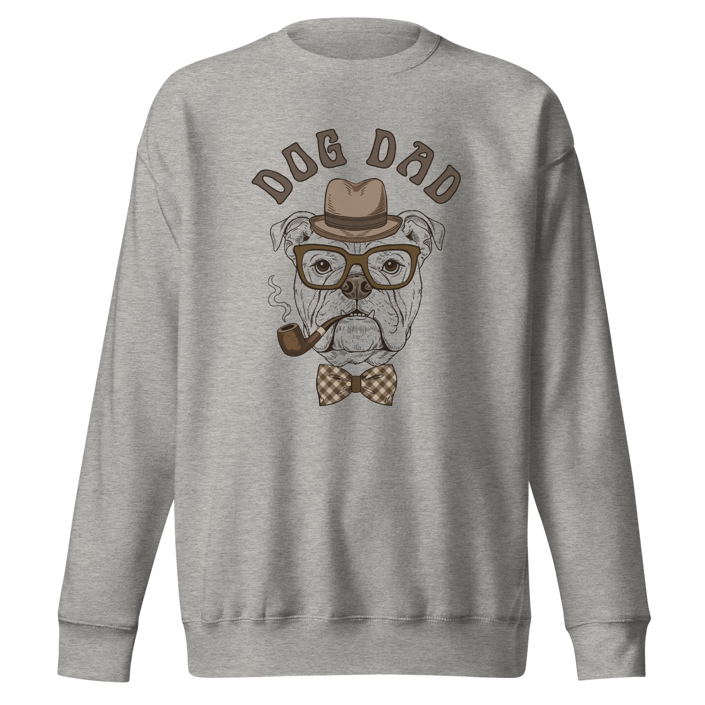Dog Dad Sweatshirt - Vintage Bulldog Design for Dog Lovers. - PrintsDog