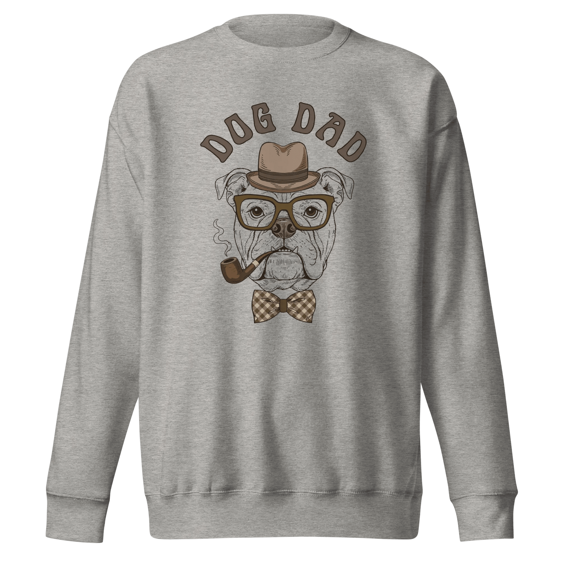 Dog Dad Sweatshirt - Vintage Bulldog Design for Dog Lovers. - PrintsDog