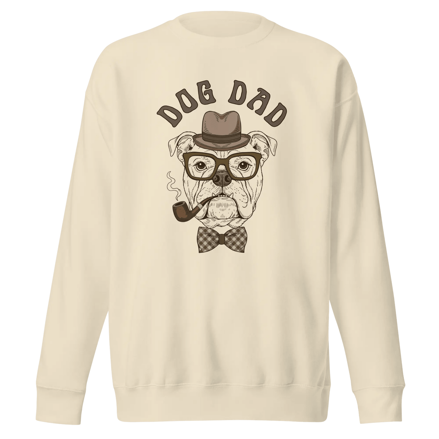 Dog Dad Sweatshirt - Vintage Bulldog Design for Dog Lovers. - PrintsDog