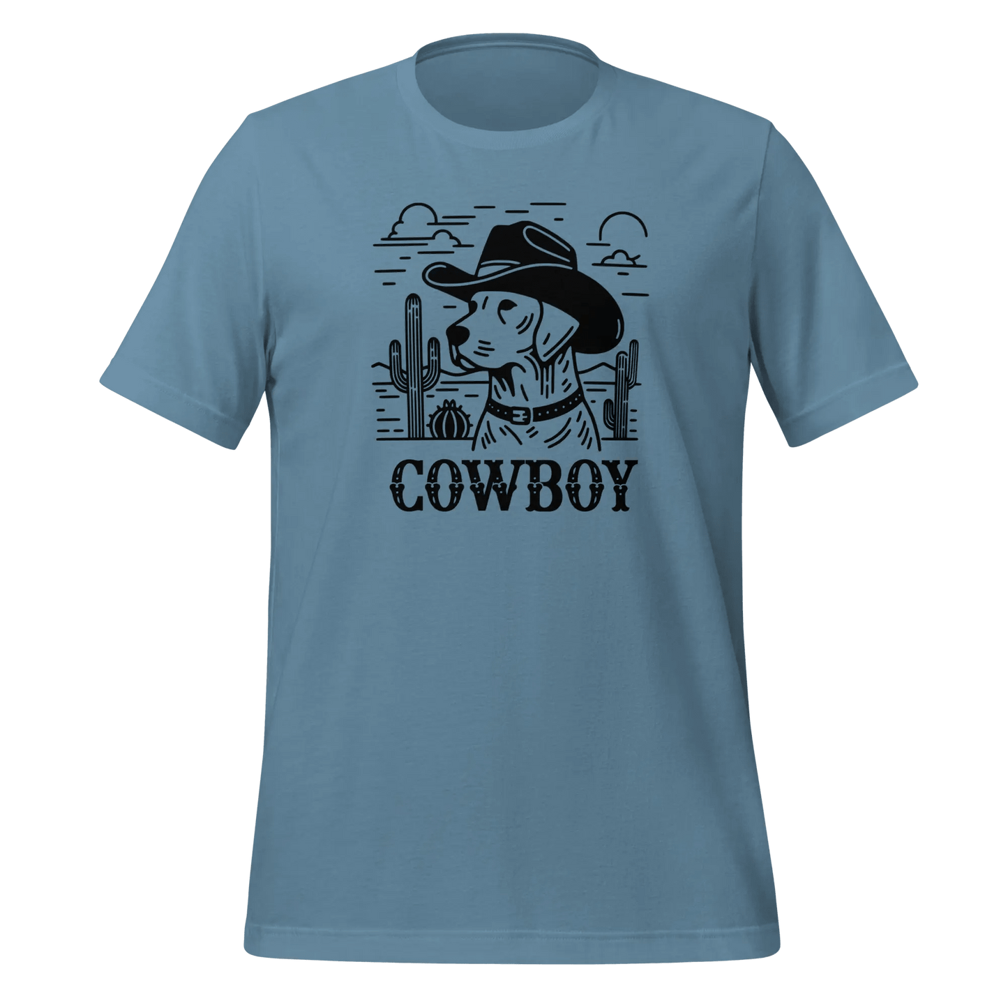 Dog T-Shirt - "Cowboy" Western Style Dog Lover Tee. - PrintsDog