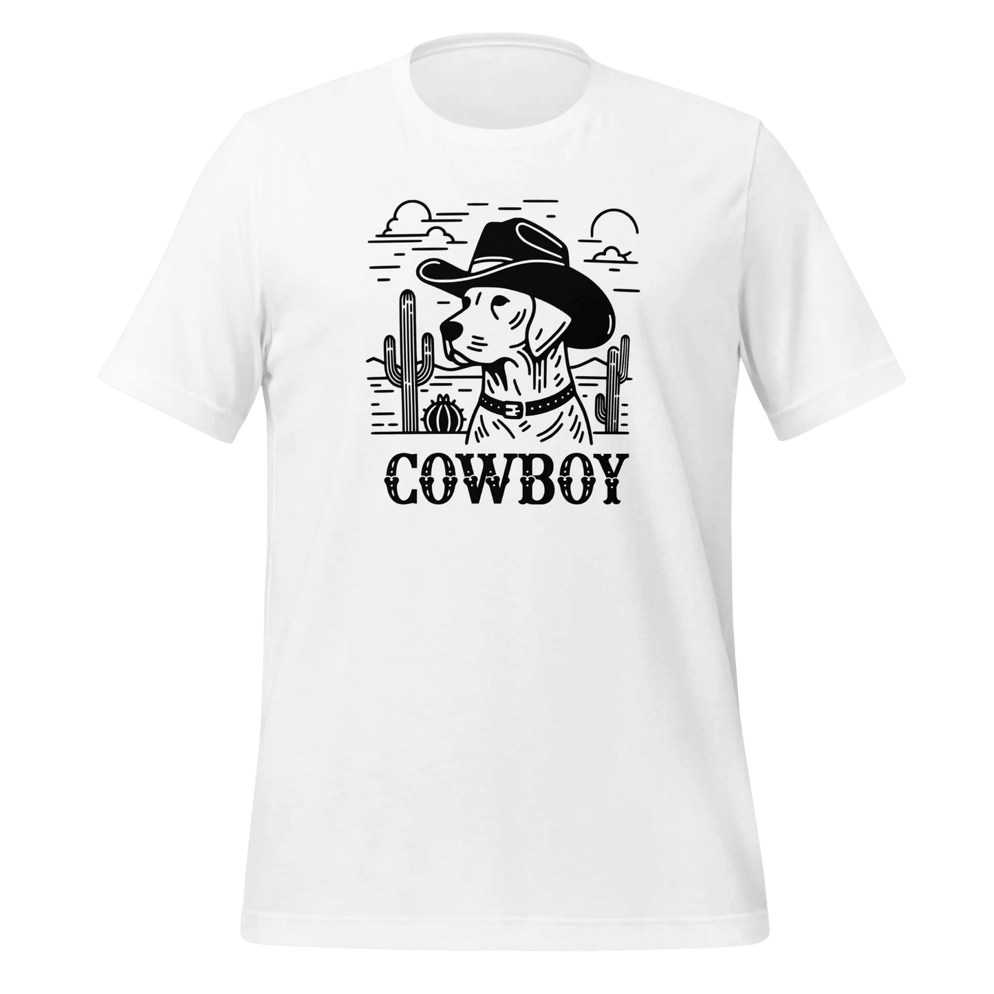 Dog T-Shirt - "Cowboy" Western Style Dog Lover Tee. - PrintsDog