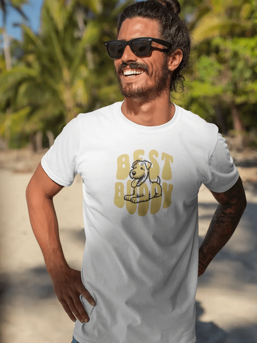 Dog T-Shirt - "Dog is My Best Buddy" for Dog Lovers. - PrintsDog