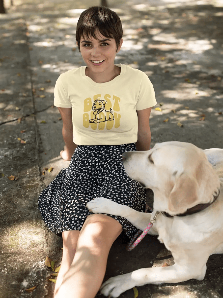 Dog T-Shirt - "Dog is My Best Buddy" for Dog Lovers. - PrintsDog