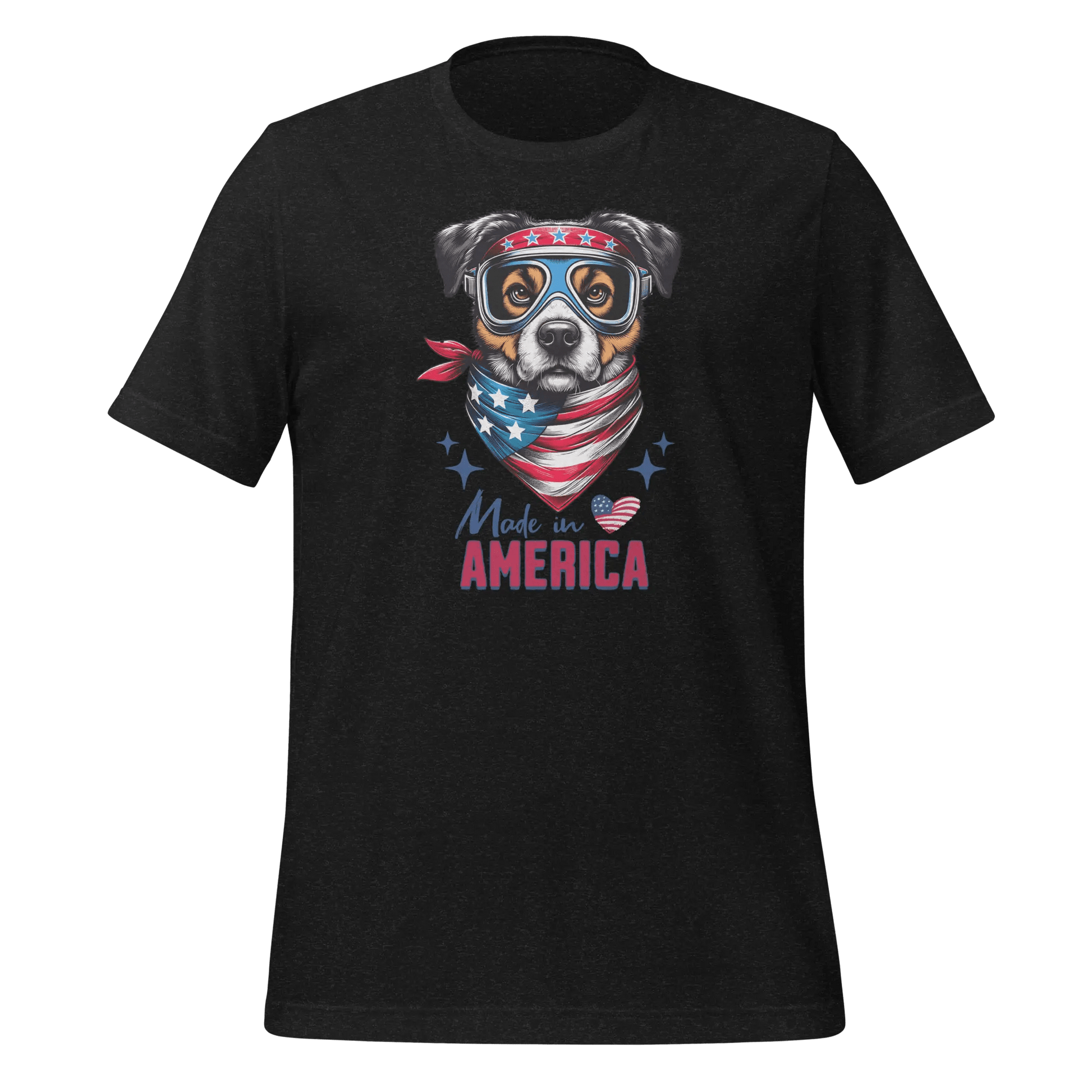 Dog T-Shirt - "Made in America" Patriotic Dog Lover Tee. - PrintsDog