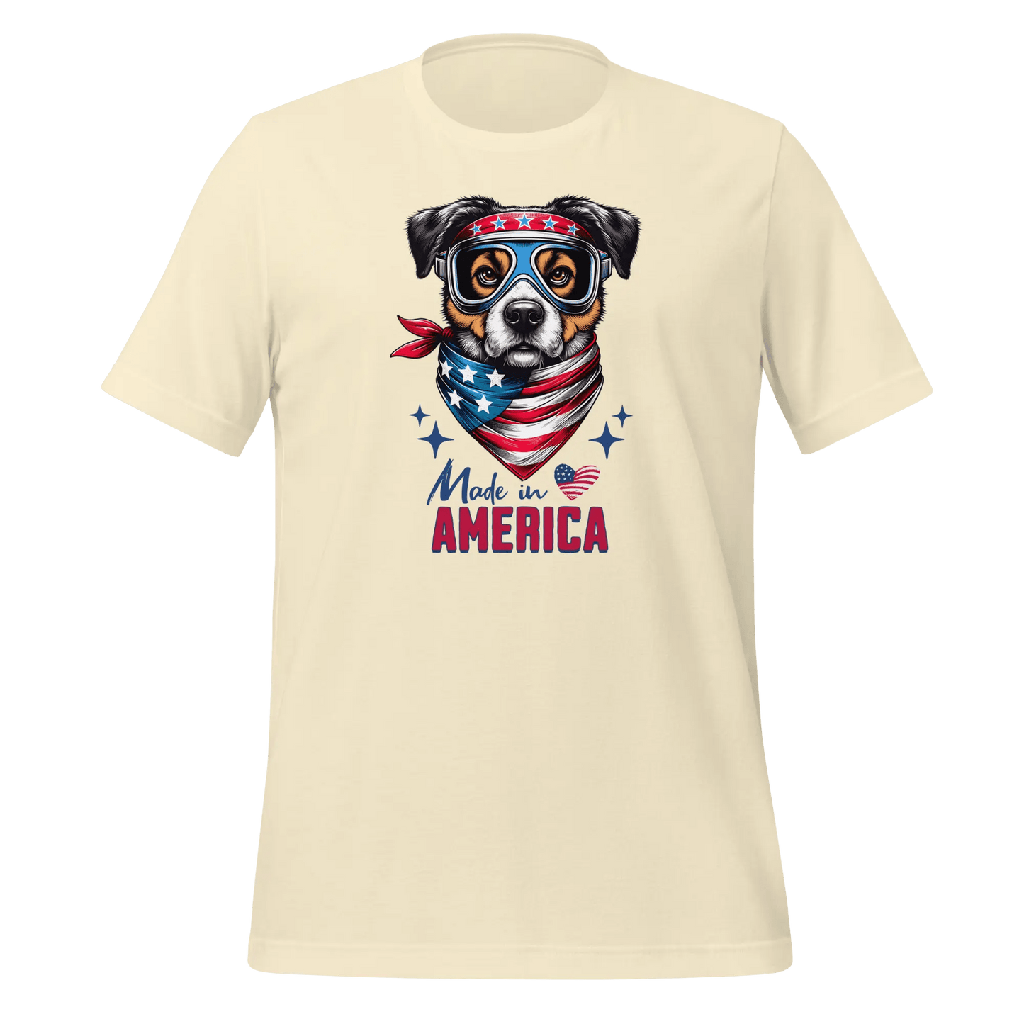 Dog T-Shirt - "Made in America" Patriotic Dog Lover Tee. - PrintsDog