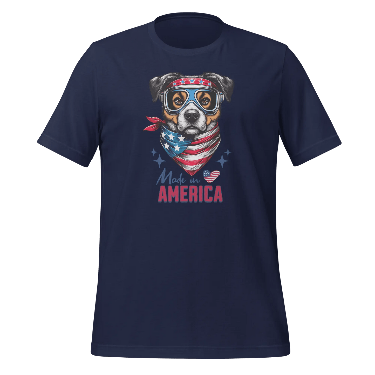 Dog T-Shirt - "Made in America" Patriotic Dog Lover Tee. - PrintsDog