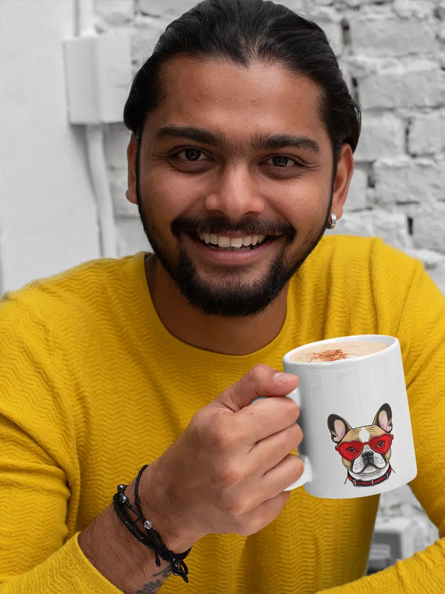 French Bulldog Mug - Ceramic Coffee Cup Gift for Frenchie Lovers. - PrintsDog