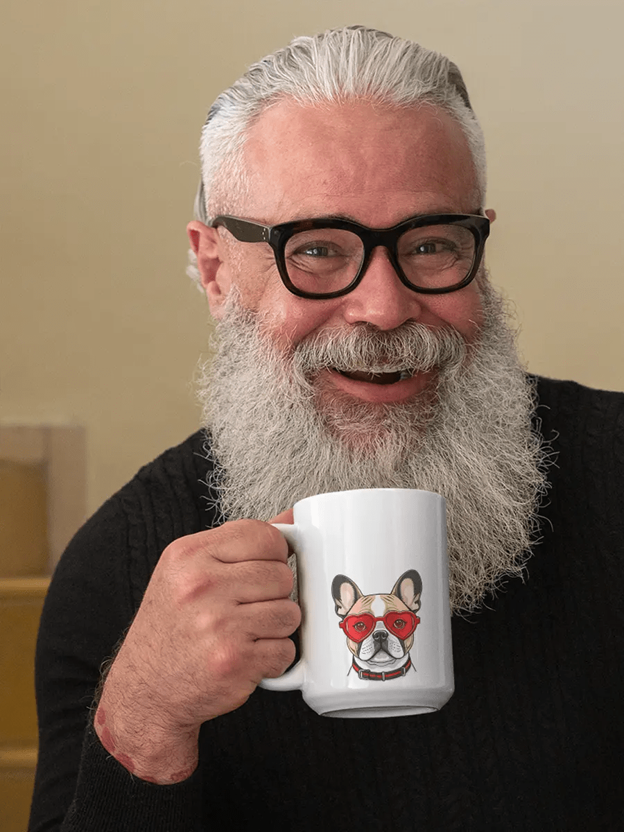 French Bulldog Mug - Ceramic Coffee Cup Gift for Frenchie Lovers. - PrintsDog