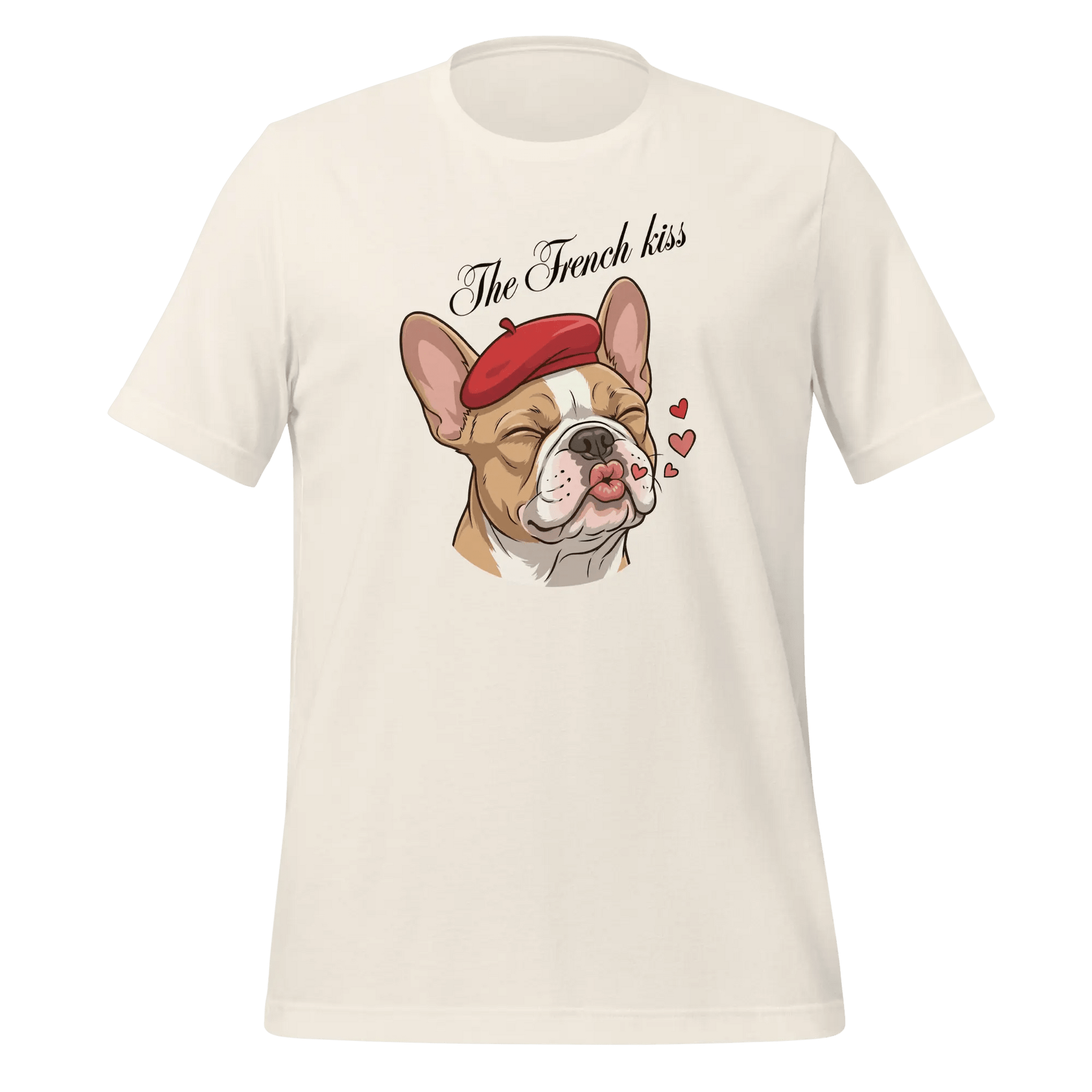 French Bulldog T-Shirt - Valentine's Day Dog Lover Gift "The French Kiss". - PrintsDog