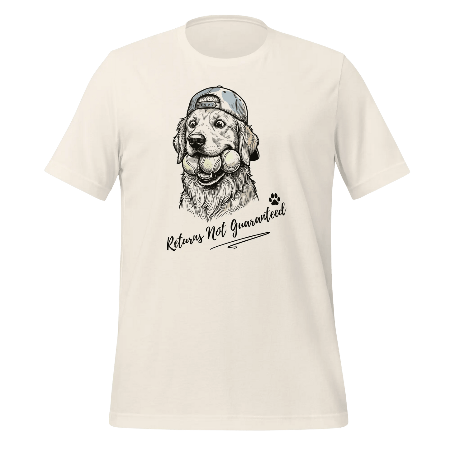 Golden Retriever T-Shirt - Stylish Dog Lover Tee "Returns Not Guaranteed" - PrintsDog