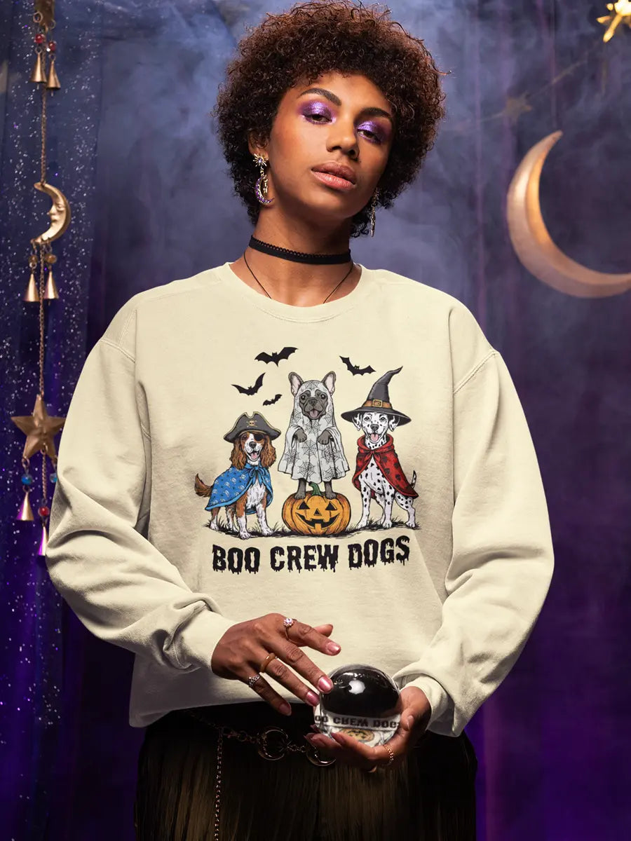 Halloween Dogs Sweatshirt - Funny Dogs in Costumes for Dog Lovers - PrintsDog