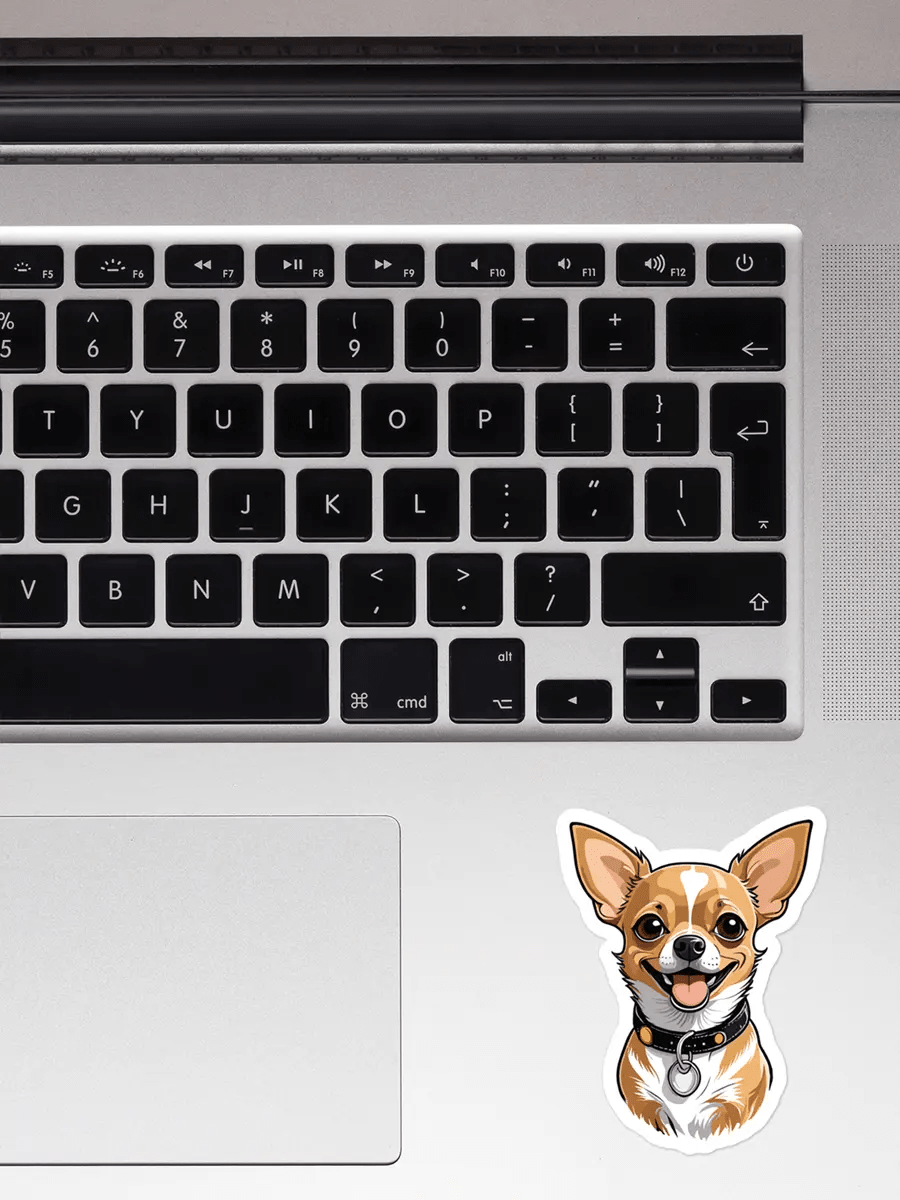 Happy Chihuahua Sticker - Waterproof Vinyl Decal for Laptop, Phone & Accessories. - PrintsDog