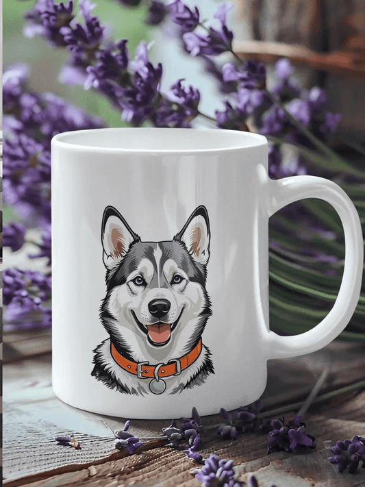 Husky Mug - Ceramic Coffee Cup Gift for Husky Lovers. - PrintsDog