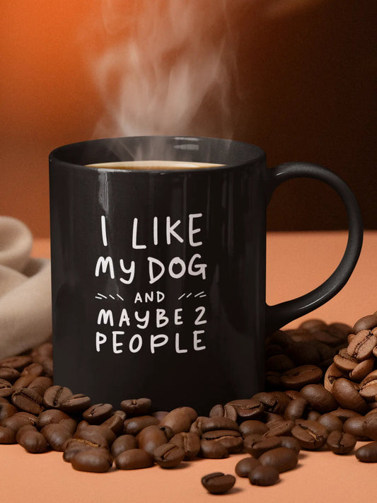 I Like My Dog Mug - Ceramic Coffee Cup Gift for Dog Lovers. - PrintsDog