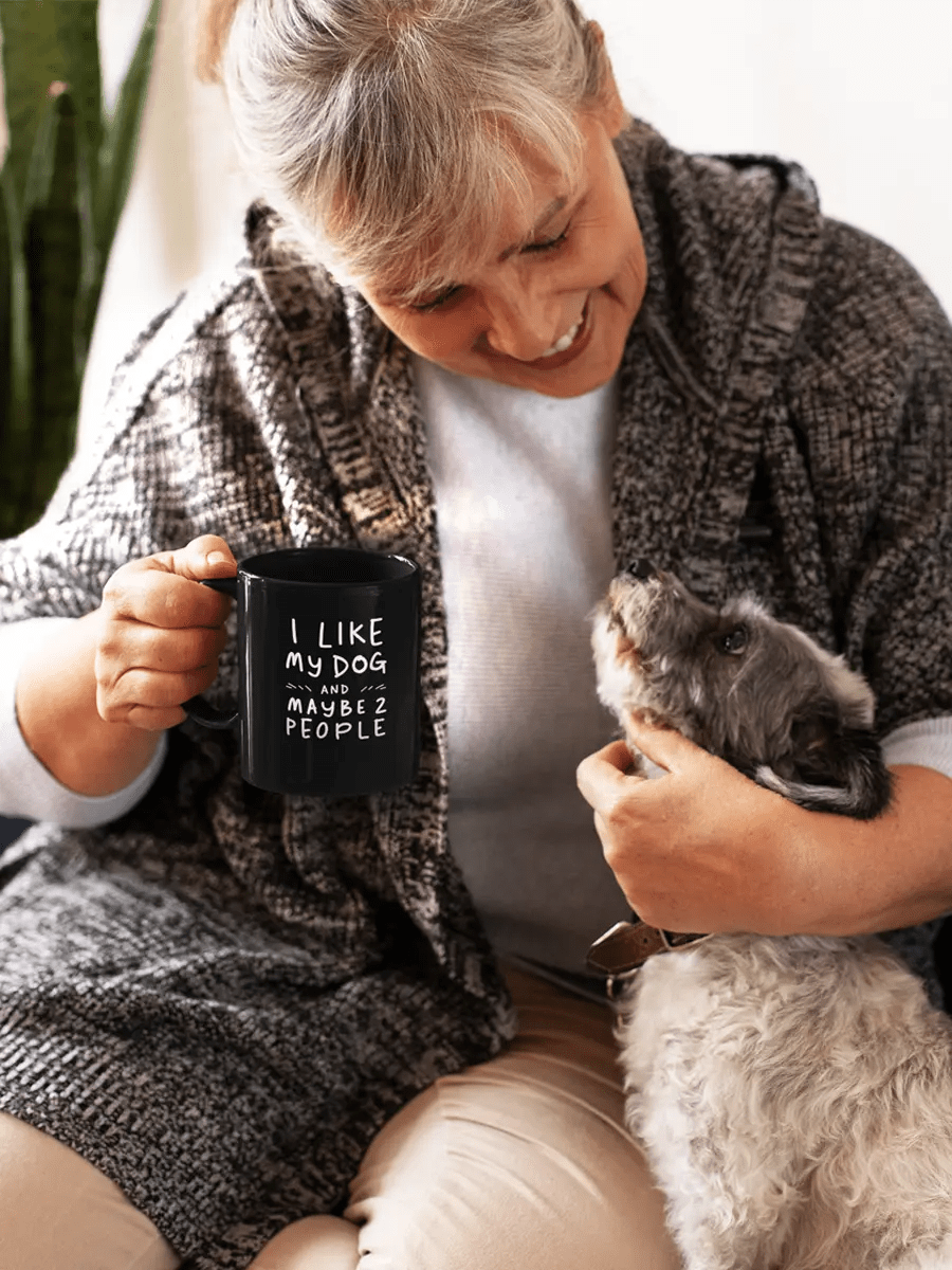 I Like My Dog Mug - Ceramic Coffee Cup Gift for Dog Lovers. - PrintsDog