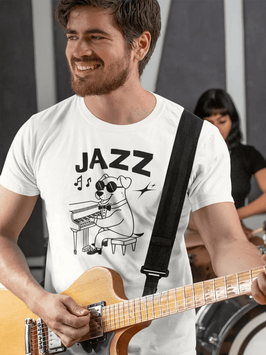 Jazz Dog T-Shirt - Dog Lover Tee "Music Sounds Better With My Dog" - PrintsDog