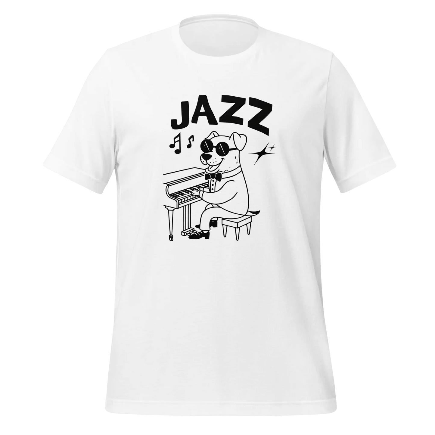 Jazz Dog T-Shirt - Dog Lover Tee "Music Sounds Better With My Dog" - PrintsDog