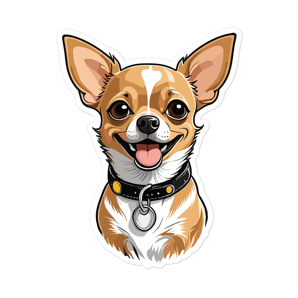 Happy Chihuahua Stickers.