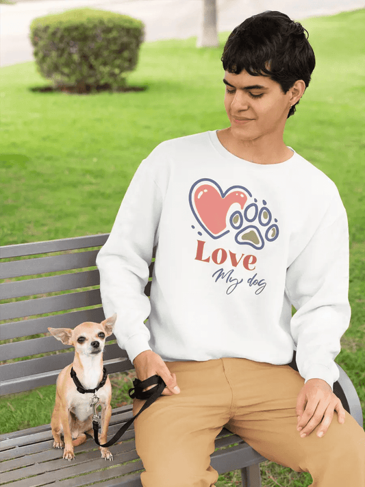 Love My Dog Sweatshirt - Cozy Gift for Dog Lovers. - PrintsDog