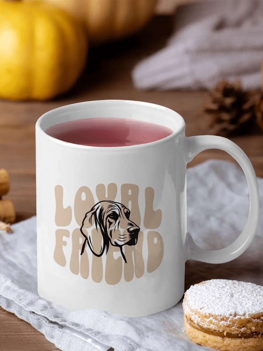 Loyal Friend Mug - Ceramic Coffee Cup Gift for Dog Lovers. - PrintsDog