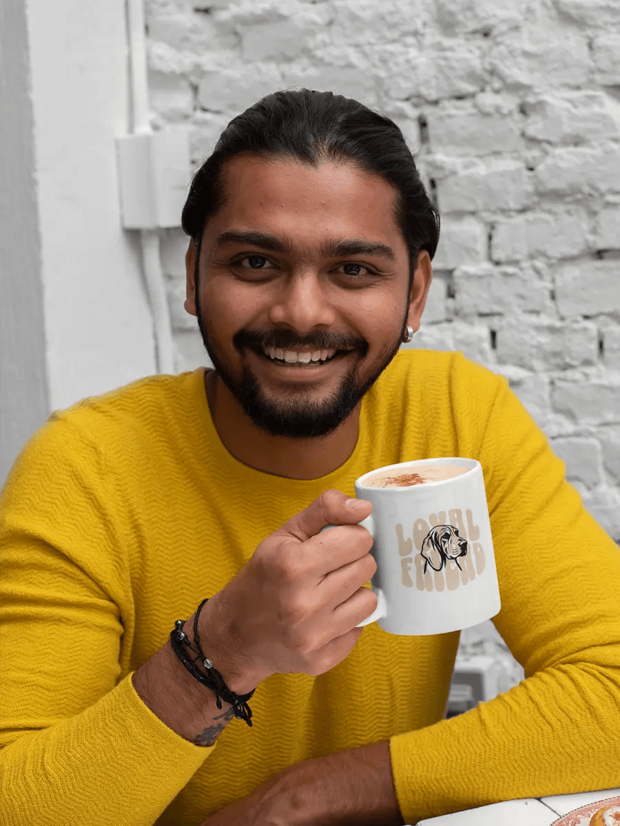 Loyal Friend Mug - Ceramic Coffee Cup Gift for Dog Lovers. - PrintsDog